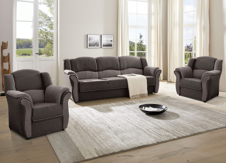 Funktions-Polstermöbel - Teilmassive Polstermöbel, in Farbe CAMEL-BEIGE, in Ausführung Zweisitzer Ansicht 35