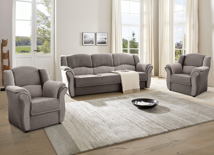 Funktions-Polstermöbel - Teilmassive Polstermöbel, in Farbe CAMEL-BEIGE, in Ausführung Zweisitzer Ansicht 34