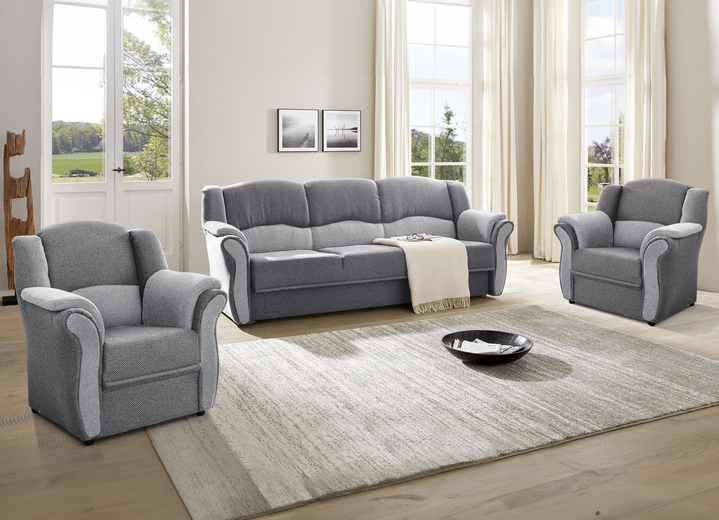 Funktions-Polstermöbel - Teilmassive Polstermöbel, in Farbe CAMEL-BEIGE, in Ausführung Zweisitzer Ansicht 36