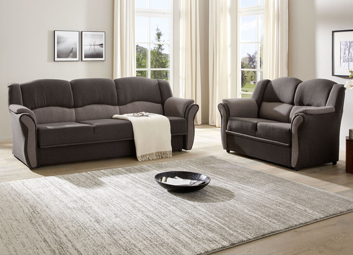 Funktions-Polstermöbel - Teilmassive Polstermöbel, in Farbe CAMEL-BEIGE, in Ausführung Zweisitzer Ansicht 28