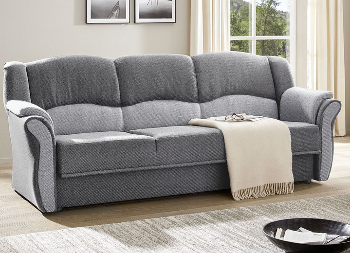 Funktions-Polstermöbel - Teilmassive Polstermöbel, in Farbe CAMEL-BEIGE, in Ausführung Zweisitzer Ansicht 38