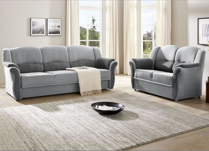 Funktions-Polstermöbel - Teilmassive Polstermöbel, in Farbe CAMEL-BEIGE, in Ausführung Zweisitzer Ansicht 32