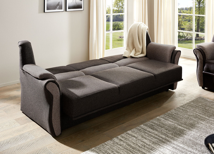 Funktions-Polstermöbel - Teilmassive Polstermöbel, in Farbe CAMEL-BEIGE, in Ausführung Zweisitzer Ansicht 29