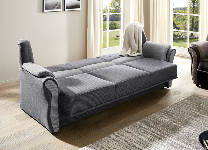 Funktions-Polstermöbel - Teilmassive Polstermöbel, in Farbe CAMEL-BEIGE, in Ausführung Zweisitzer Ansicht 31