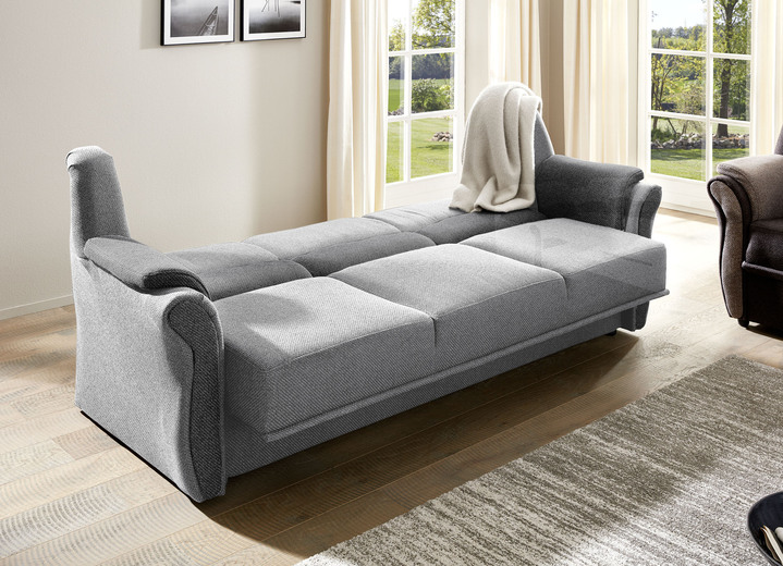 Funktions-Polstermöbel - Teilmassive Polstermöbel, in Farbe CAMEL-BEIGE, in Ausführung Zweisitzer Ansicht 33