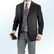 Anzüge - Anzug mit Wendeweste und zwei Hosen, in Größe 025 bis 102, in Farbe SCHWARZ-SILBERGRAU – Farbe SCHWARZ-SILBERGRAU – Ansicht 1