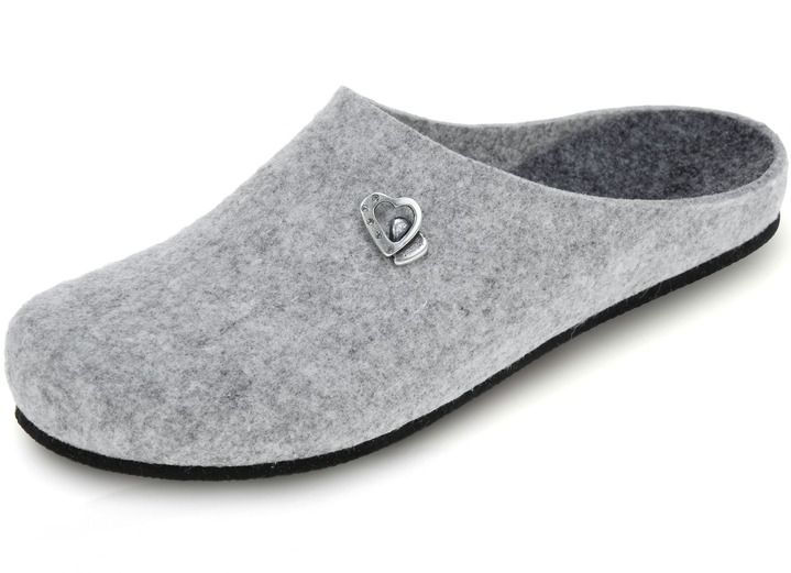 Hausschuhe - Leichte Damen-Hausschuhe, mit anatomisch geformtem Fußbett, in Größe 036 bis 042, in Farbe MARINE Ansicht 3