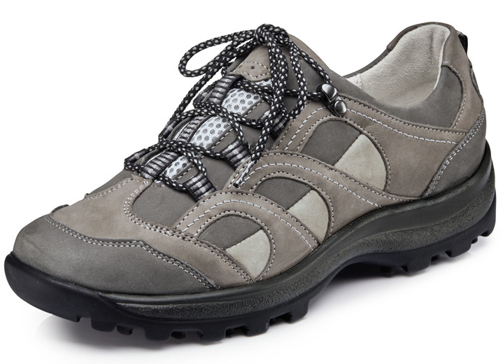 Komfortschuhe - Waldläufer, sportliche Damen-Schnürschuhe, Weite H, mit herausnehmbarem Fußbett, in Größe 4 1/2 bis 9, in Farbe MARINE-GRAU Ansicht 4