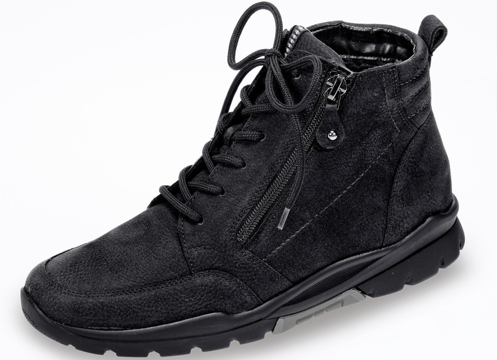 Komfortschuhe - Waldläufer, gefütterte Damen-Stiefeletten, Winterschuhe, Weite H, mit herausnehmbarem Fußbett, in Größe 4 1/2 bis 9, in Farbe DUNKELBLAU Ansicht 8