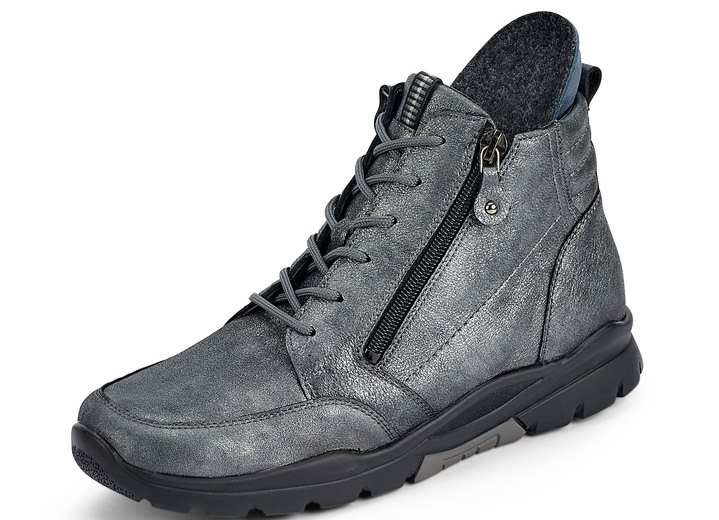 Komfortschuhe - Waldläufer, gefütterte Damen-Stiefeletten, Winterschuhe, Weite H, mit herausnehmbarem Fußbett, in Größe 4 1/2 bis 9, in Farbe DUNKELBLAU Ansicht 4