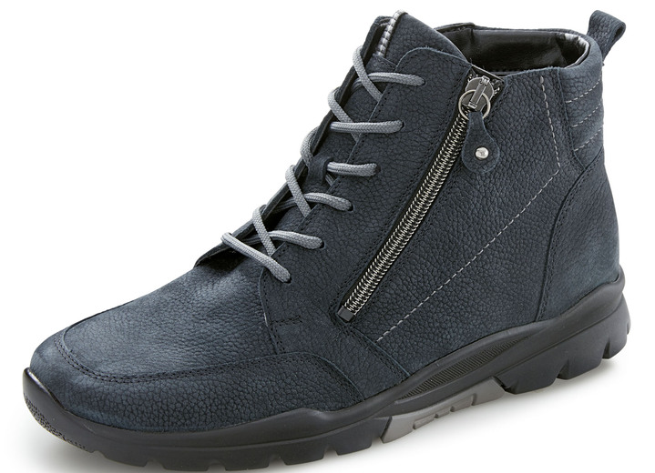 Komfortschuhe - Waldläufer, gefütterte Damen-Stiefeletten, Winterschuhe, Weite H, mit herausnehmbarem Fußbett, in Größe 4 1/2 bis 9, in Farbe SCHWARZ Ansicht 7