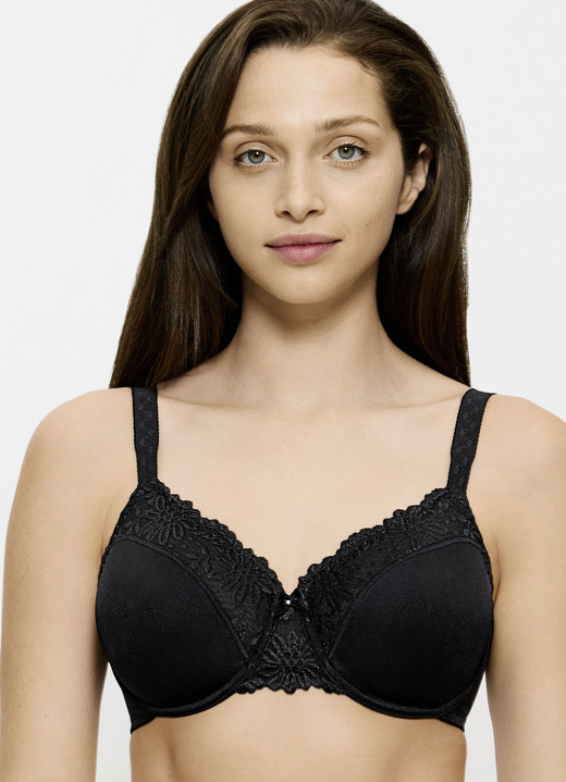 BHs - Triumph-Ladyform Soft-Minimizer-Bügel-BH, in Größe 075 bis 095, in Cup D, in Farbe SCHWARZ Ansicht 1