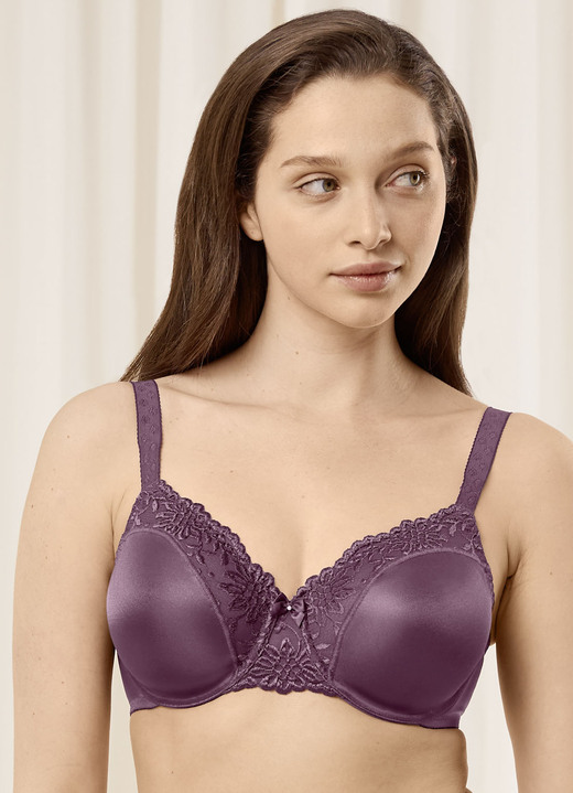 Damenmode -  Triumph-Ladyform Soft-Minimizer-Bügel-BH, in Größe 075 bis 095, in Cup D, in Farbe AUBERGINE Ansicht 1