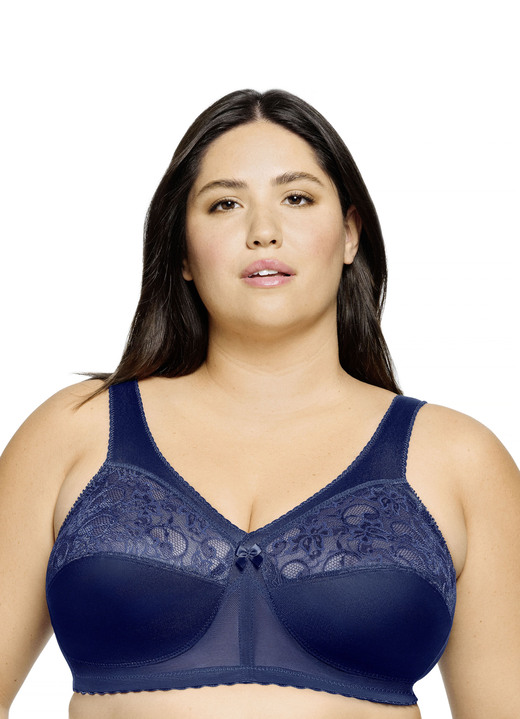 Soft-BH - Glamorise Stütz-BH mit Spitze, in Größe 080 bis 130, in Cup B, in Farbe SILBERGRAU Ansicht 11