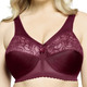 Soft-BH - Glamorise Stütz-BH mit Spitze – Farbe BORDEAUX – Ansicht 1 Soft-BH - Glamorise Stütz-BH mit Spitze, in Größe 080 bis 130, in Cup H, in Farbe SCHWARZ – Farbe BORDEAUX – Ansicht 1