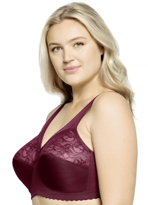 Soft-BH - Glamorise Stütz-BH mit Spitze, in Größe 080 bis 130, in Cup B, in Farbe WEISS Ansicht 8