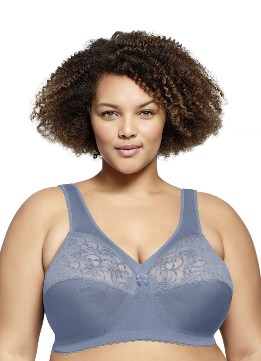 Soft-BH - Glamorise Stütz-BH mit Spitze Ansicht 15 Soft-BH - Glamorise Stütz-BH mit Spitze, in Größe 080 bis 130, in Cup F, in Farbe GLETSCHER Ansicht 15