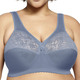 Soft-BH - Glamorise Stütz-BH mit Spitze – Farbe RAUCHBLAU – Ansicht 1 Soft-BH - Glamorise Stütz-BH mit Spitze, in Größe 080 bis 130, in Cup G, in Farbe BEIGE – Farbe RAUCHBLAU – Ansicht 1