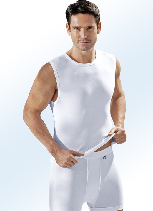 Unterwäsche - Pfeilring Dreierpack Unterhosen aus Feinjersey, weiß, in Größe 004 bis 011, in Farbe WEISS Ansicht 1