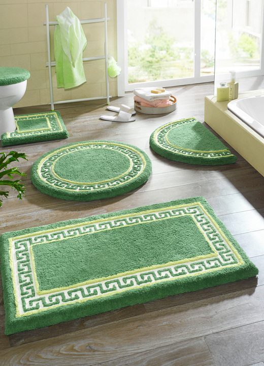 Badgarnituren - Badgarnitur mit Mäander-Bordüre, in Größe 100 (Vorleger halbrund, 50/ 80 cm) bis 112 (Deckelbezug mit Kordel, 47/ 50 cm), in Farbe BRAUN Ansicht 16