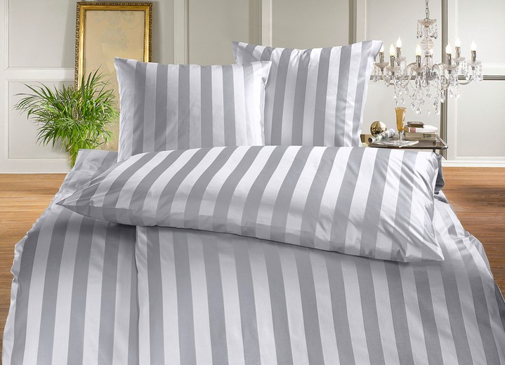 Bettwäschegarnituren - Hochwertige Bettwäsche aus dem Hause BAUER, in Größe 120 (Kissenbezug, 80/ 80 cm) bis 215 (Deckenbezug, 155/220 cm), in Farbe HELLBLAU Ansicht 2