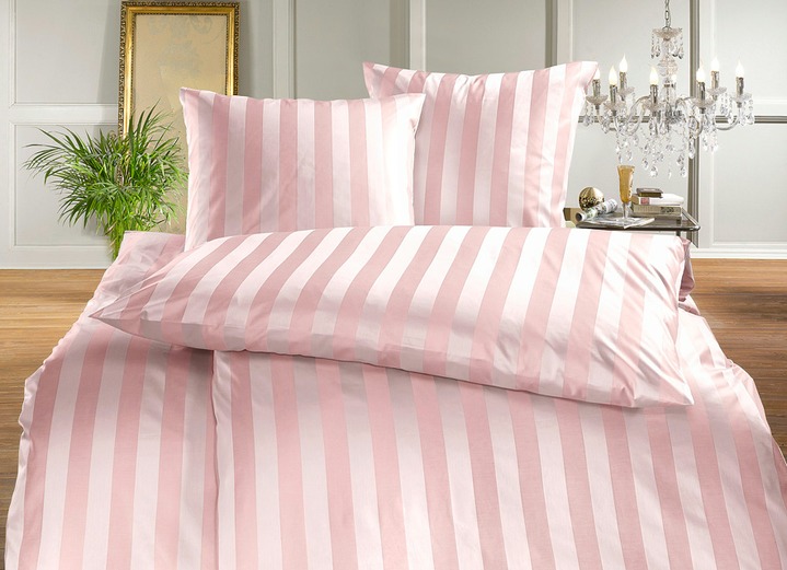 Bettwäschegarnituren - Hochwertige Bettwäsche aus dem Hause BAUER, in Größe 120 (Kissenbezug, 80/ 80 cm) bis 215 (Deckenbezug, 155/220 cm), in Farbe HELLBLAU Ansicht 3