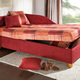 Schlafsofas - Studioliege mit rechts oder links aufstellbarem Seitenteil – Farbe TERRA-BORDEAUX Schlafsofas - Studioliege mit rechts oder links aufstellbarem Seitenteil, in Farbe BRAUN-BEIGE, in Ausführung Studioliege ohne Kissen