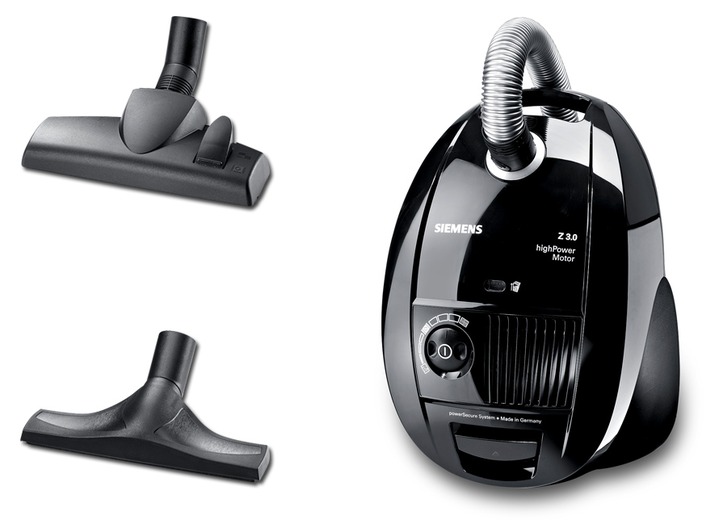 Staubsauger - SIEMENS VSZ3B212 Bodenstaubsauger, in Farbe SCHWARZ Ansicht 2