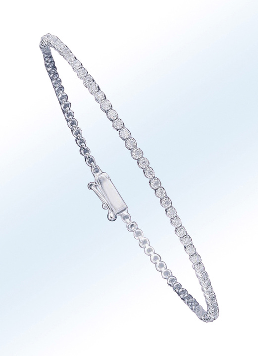 mit Diamanten - Hochwertiges Armband mit 72 Brillanten, in Farbe