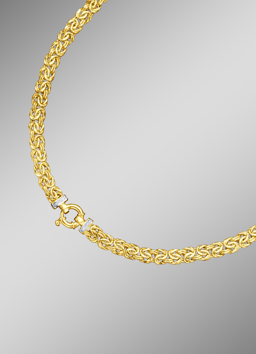mit Diamanten - Königsketten-Garnitur mit Diamanten Ansicht 3 mit Diamanten - Königsketten-Garnitur mit Diamanten, in Farbe , in Ausführung Armband 22 cm Ansicht 3