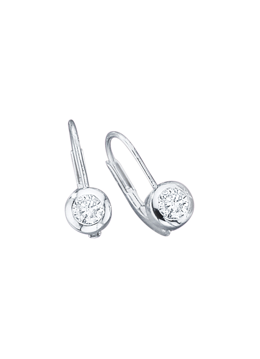 mit Diamanten - Solitärohrringe mit Brillanten, in Farbe  Ansicht 2