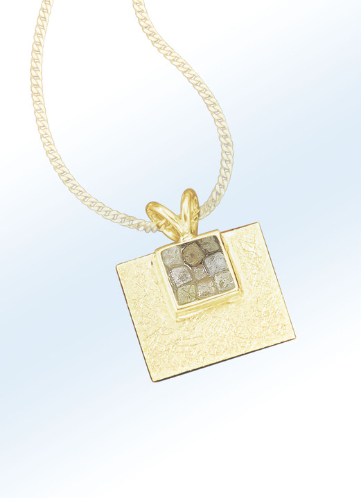 mit Diamanten - Anhänger mit Rohdiamanten, in Farbe  Ansicht 1
