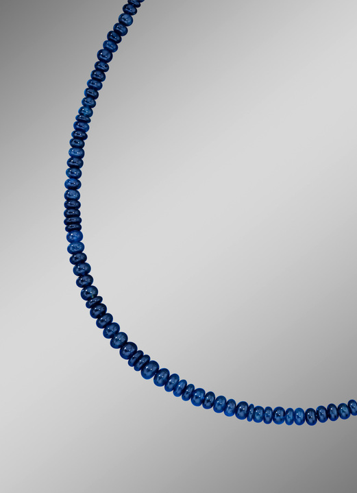 Damen-Modeschmuck - Halskette mit echten Safiren, in Farbe , in Ausführung echte blaue Safire