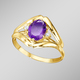 mit Edelsteinen - Damenring mit echt Amethyst, in Größe 160 bis 220, in Farbe  – Ansicht 1
