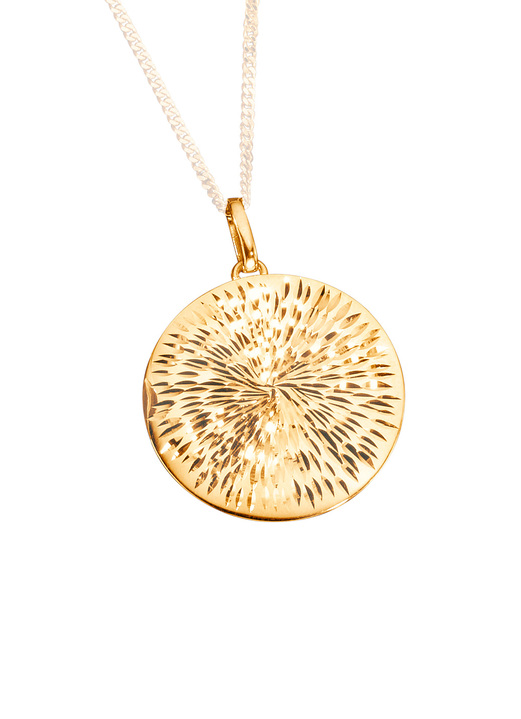 ohne Steine / mit Zirkonia - Anhänger mit Sterndiamantierung, in Farbe  Ansicht 2