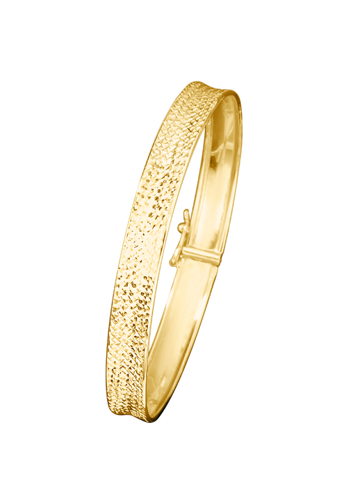 ohne Steine / mit Zirkonia - Schöner Armreif mit Brillantstruktur, in Farbe  Ansicht 2