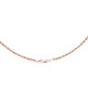 ohne Steine / mit Zirkonia - Stilvolle Kordel-Halskette in Roségold, in Farbe  – Ansicht 2