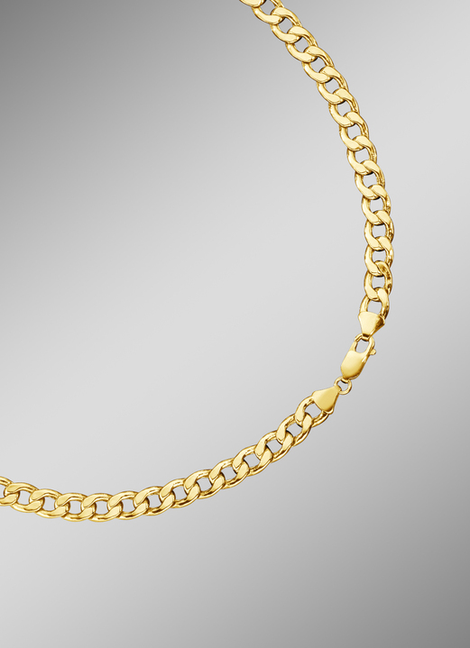 Halsketten & Armbänder - Hochwertige Panzerketten-Garnitur aus Gold, in Farbe , in Ausführung Halskette, 45 cm Ansicht 1