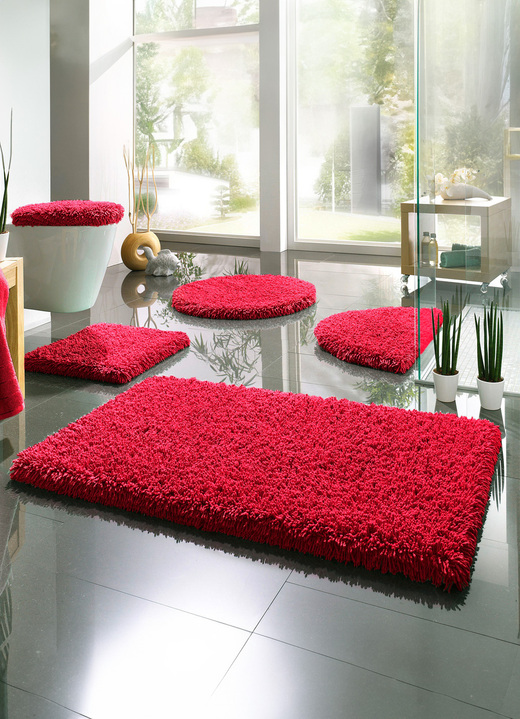 Badgarnituren - Badgarnitur, für Fußbodenheizung geeignet, in Größe 100 (Vorleger halbrund, 50/ 80 cm) bis 112 (Deckelbezug mit Kordel, 47/ 50 cm), in Farbe KARIBIKGRÜN Ansicht 4