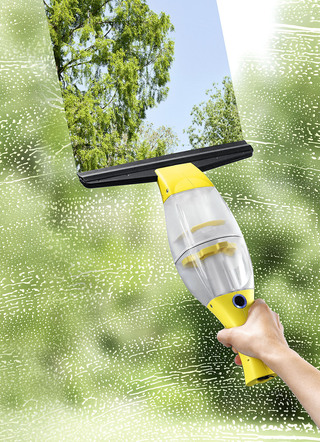 Reinigungsgeräte - Fensterreiniger-Set mit automatischer Saugfunktion – Farbe GELB – Ansicht  Reinigungsgeräte - Fensterreiniger-Set mit automatischer Saugfunktion, in Farbe GELB – Farbe GELB – Ansicht