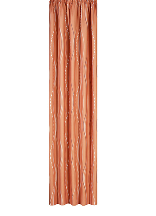 Übergardine mit Wellen-Dessin und Universalschienenband