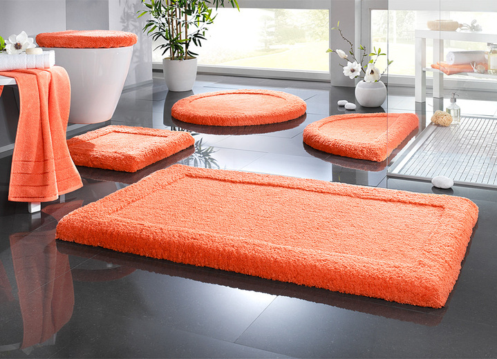 Badgarnituren - Premium Badgarnitur Superfine Microfaser, in Größe 100 (Vorleger halbrund, 50/ 80 cm) bis 110 (Hänge-WC-Garnitur, 2-teilig), in Farbe ANTHRAZIT Ansicht 4