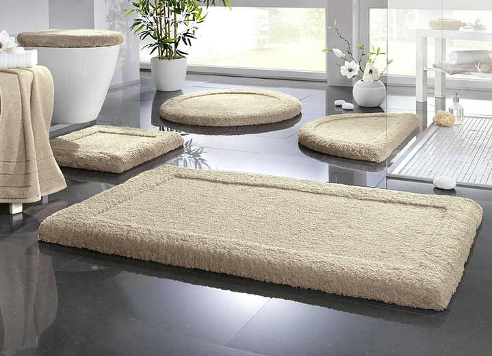 Badgarnituren - Premium Badgarnitur Superfine Microfaser, in Größe 100 (Vorleger halbrund, 50/ 80 cm) bis 110 (Hänge-WC-Garnitur, 2-teilig), in Farbe ANTHRAZIT Ansicht 3