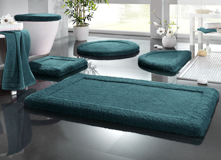 Badgarnituren - Premium Badgarnitur Superfine Microfaser, in Größe 100 (Vorleger halbrund, 50/ 80 cm) bis 110 (Hänge-WC-Garnitur, 2-teilig), in Farbe ANTHRAZIT Ansicht 18