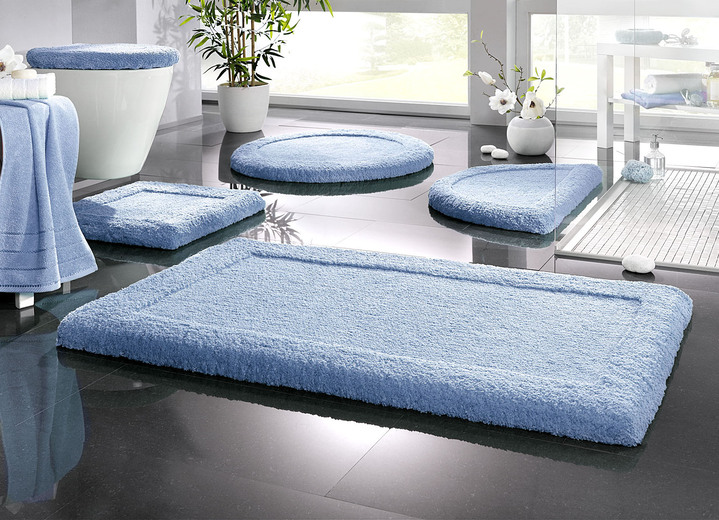 Badgarnituren - Premium Badgarnitur Superfine Microfaser, in Größe 100 (Vorleger halbrund, 50/ 80 cm) bis 110 (Hänge-WC-Garnitur, 2-teilig), in Farbe PFLAUME Ansicht 28