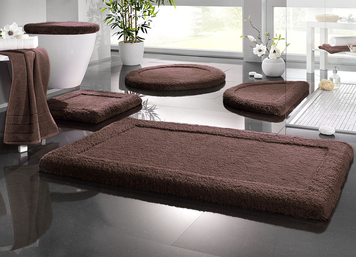 Badgarnituren - Premium Badgarnitur Superfine Microfaser, in Größe 100 (Vorleger halbrund, 50/ 80 cm) bis 110 (Hänge-WC-Garnitur, 2-teilig), in Farbe PFLAUME Ansicht 20