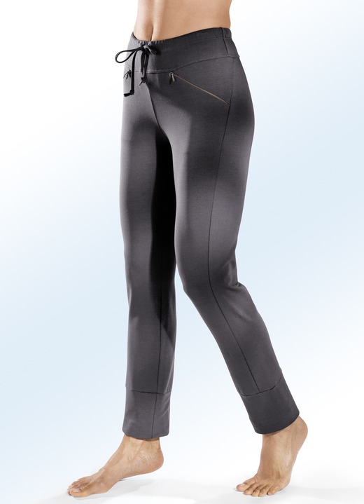 Freizeithosen - Hose mit bequemem Dehnbund, in Größe 018 bis 056, in Farbe SCHWARZ Ansicht 3