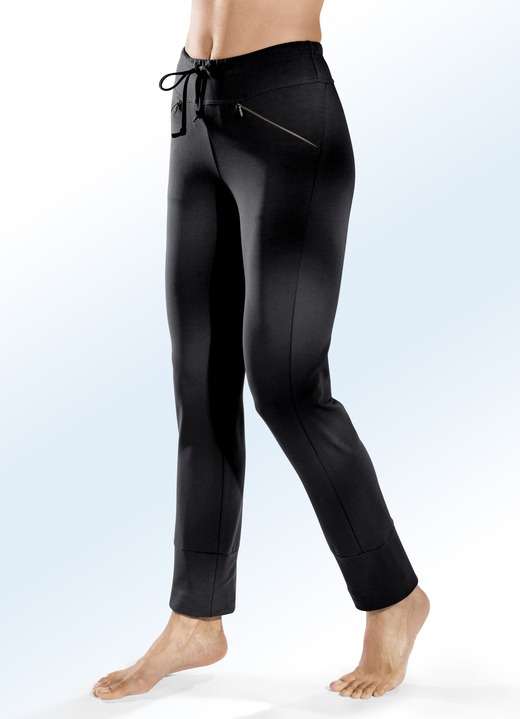 Freizeithosen - Hose mit bequemem Dehnbund Freizeithosen - Hose mit bequemem Dehnbund, in Größe 018 bis 056, in Farbe SCHWARZ