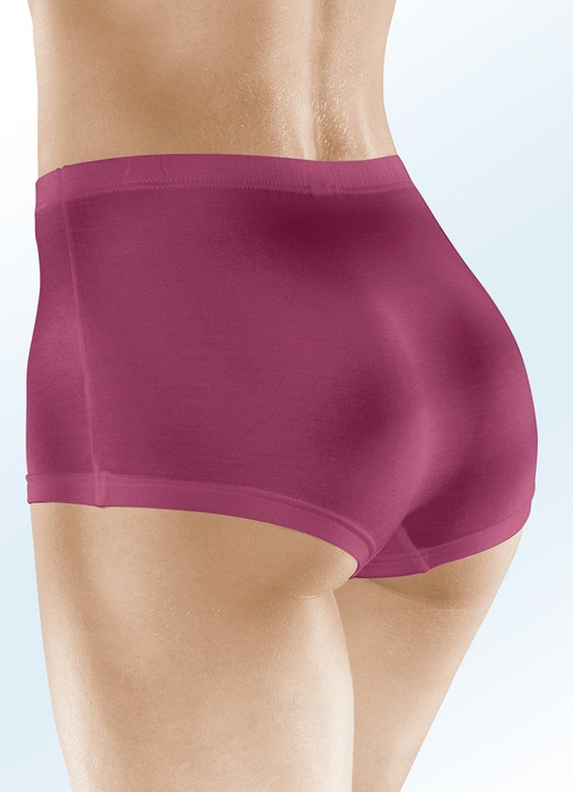 Slips - Viererpack Pants mit Gummizug im Bund Ansicht 5 Slips - Viererpack Pants mit Gummizug im Bund, in Größe 036 bis 050, in Farbe 2X VIOLETT, 2X SCHWARZ Ansicht 5