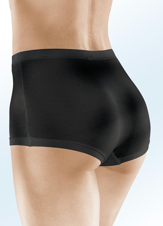 Slips - Viererpack Pants mit Gummizug im Bund, in Größe 036 bis 050, in Farbe 2X WEISS, 2X SCHWARZ Ansicht 2